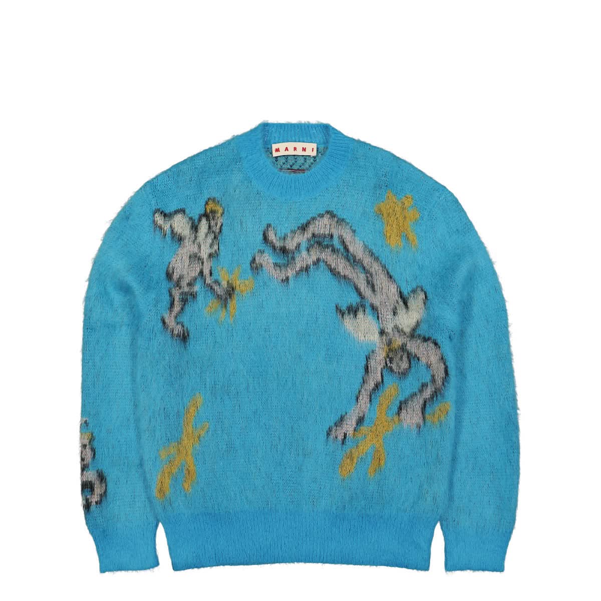 Marni Roundneck Sweater Blue Detail view 1 | Gate