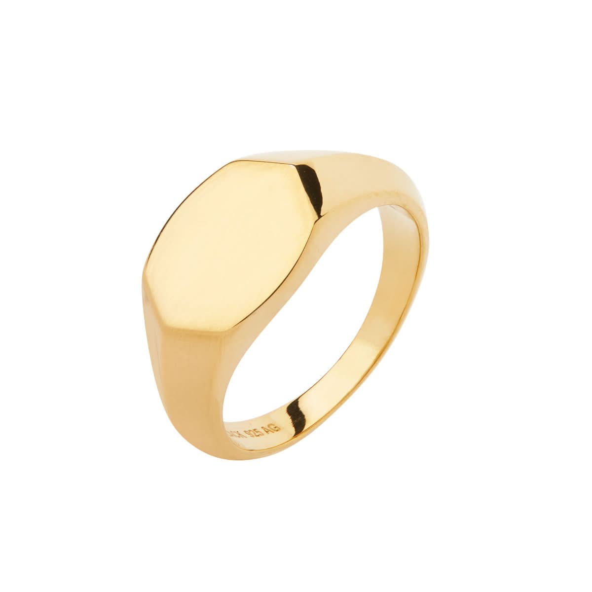 Maria Black Gordon Signet Ring Gold Detail view 1 | Gate