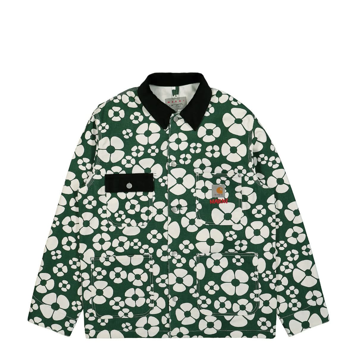 Marni Floral Jacket White,Green Detail view 1 | Gate