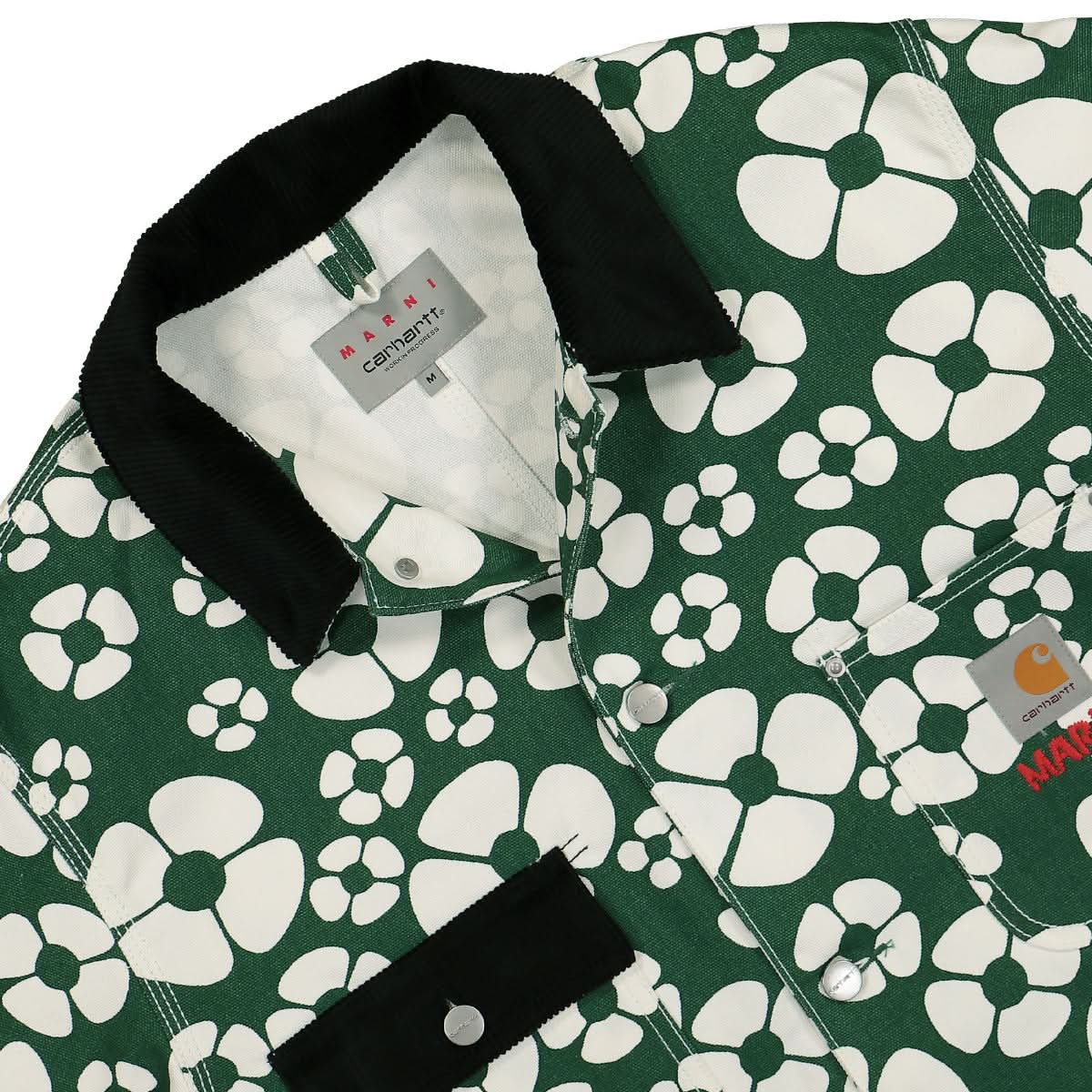 Marni Floral Jacket White,Green Detail view 3 | Gate