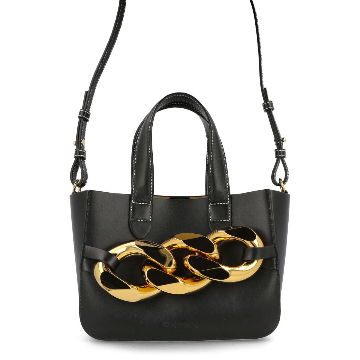 JW Anderson Mini Chain Tote Black Detail view 1 | Gate