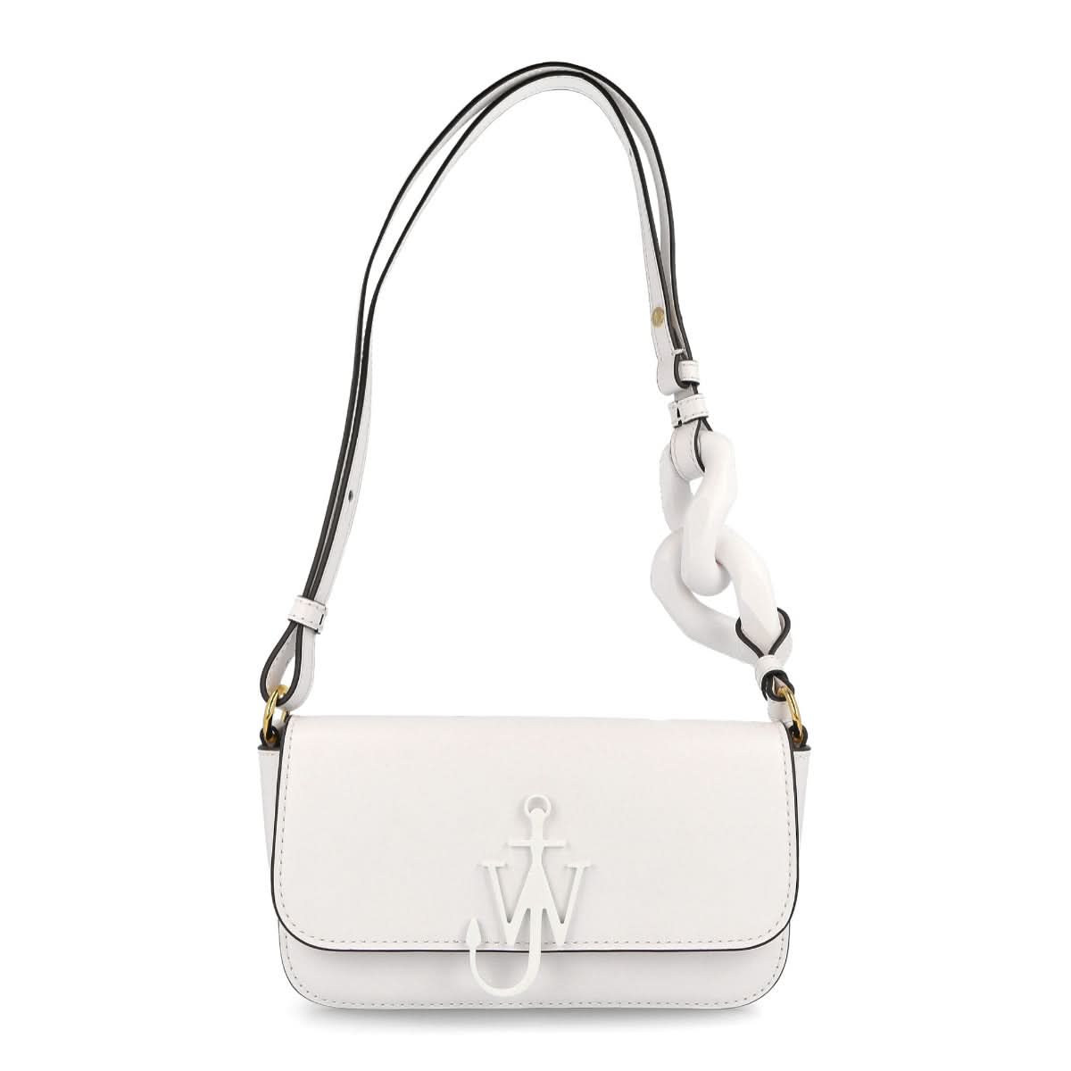 JW Anderson Chain Baguette Anchor Bag White Detail view 1 | Gate