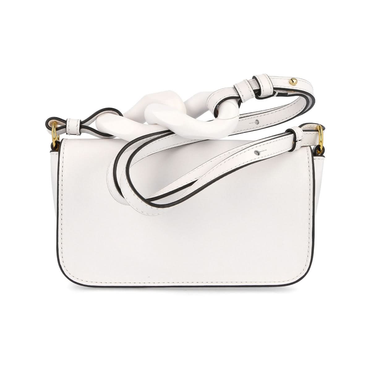 JW Anderson Chain Baguette Anchor Bag White Detail view 2 | Gate
