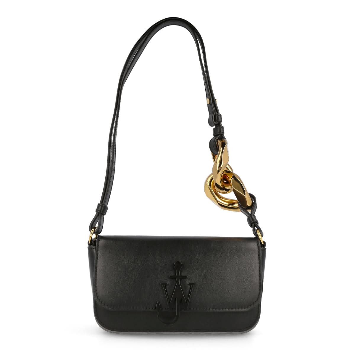 JW Anderson Chain Baguette Anchor Bag Black Detail view 1 | Gate