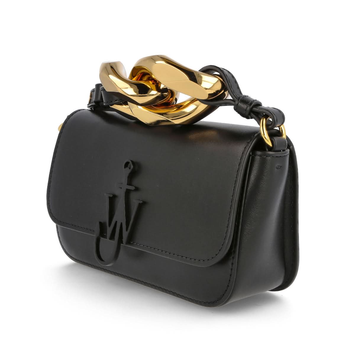 JW Anderson Chain Baguette Anchor Bag Black Detail view 3 | Gate