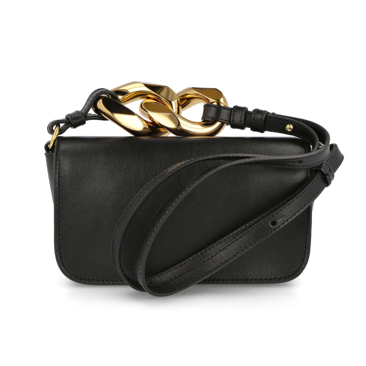 JW Anderson Chain Baguette Anchor Bag Black Detail view 2 | Gate