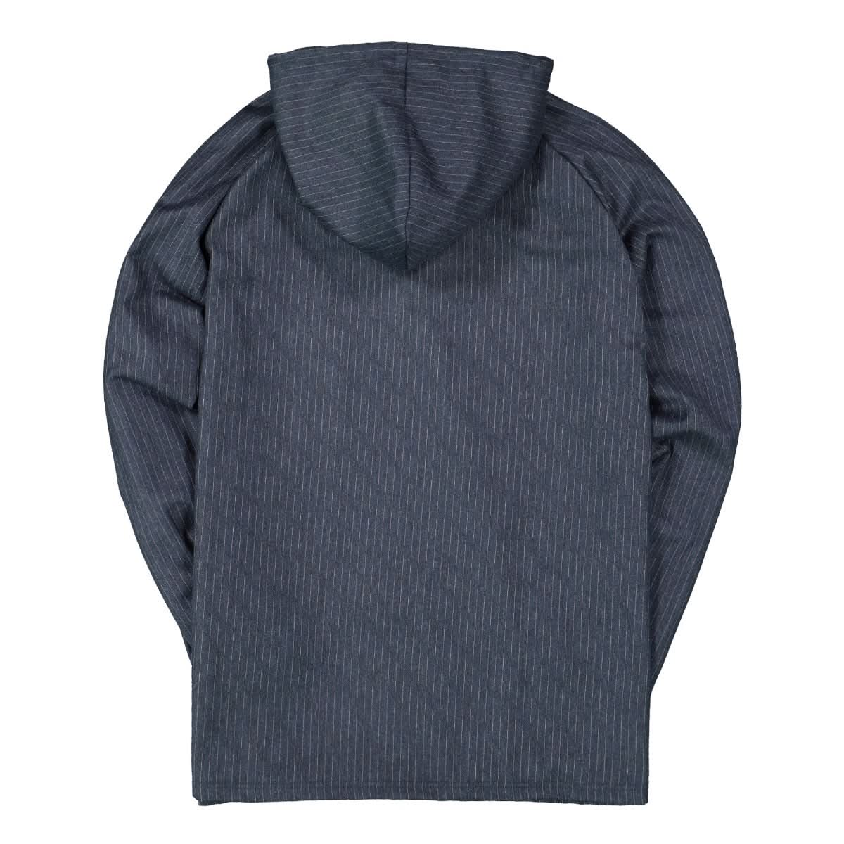 Astrid Andersen Classic Pinstripe Hoodie Blue Detail view 2 | Gate
