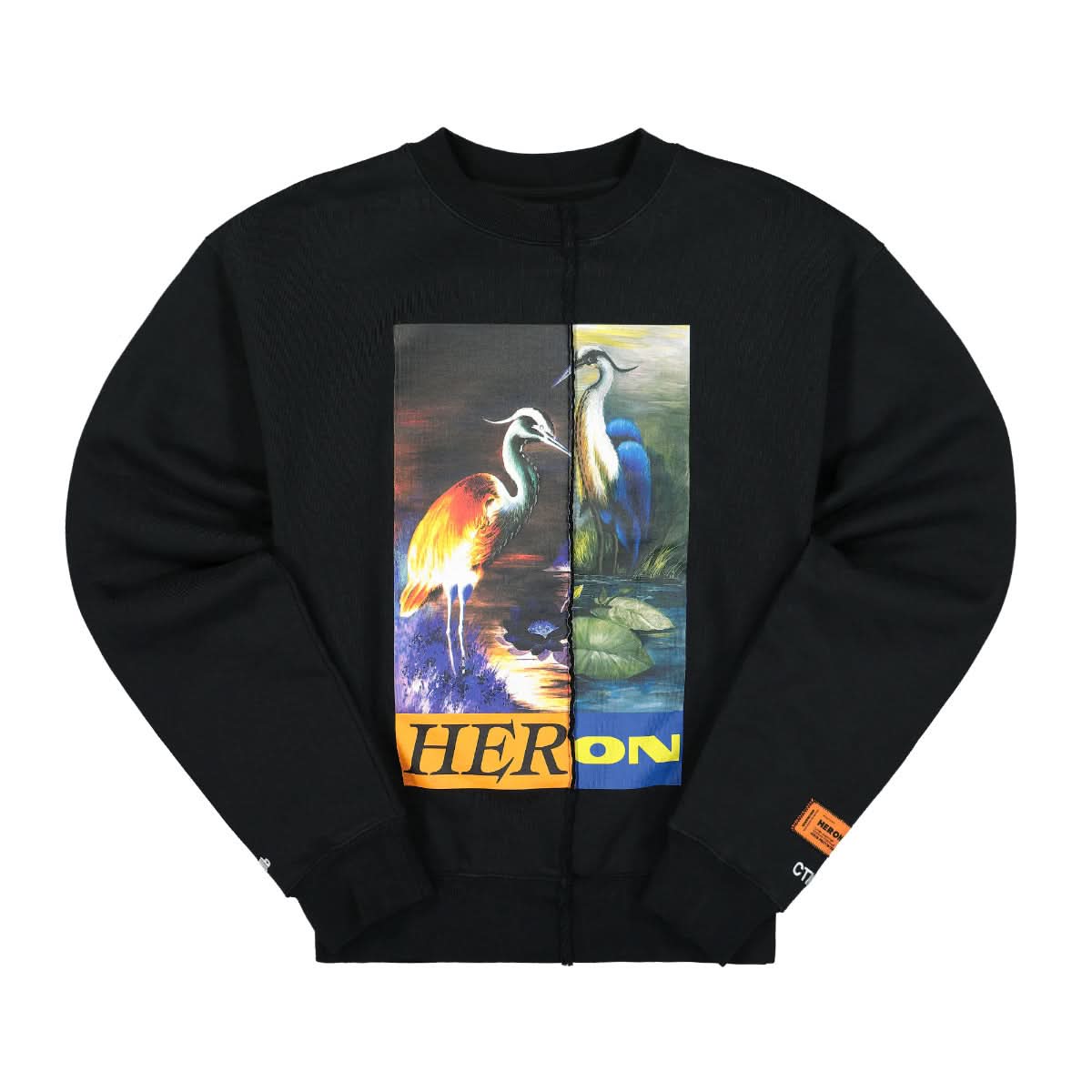 Heron Preston Crewneck Split Light Herons Black,Multicolor Detail view 1 | Gate