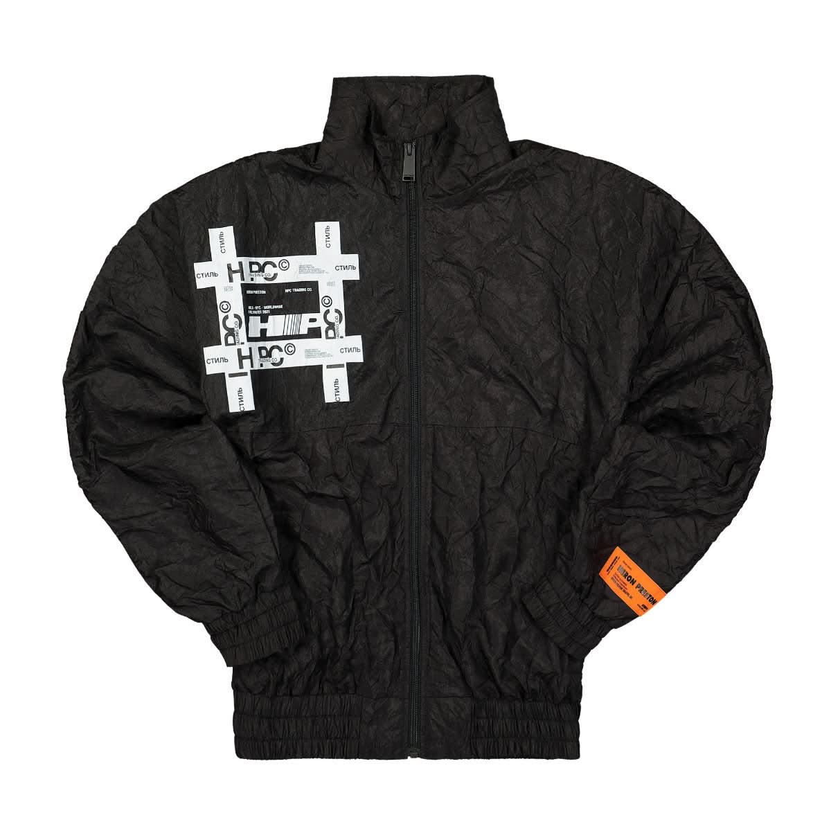 Heron Preston Tyvek Crinkled Windbreaker Black,White Detail view 1 | Gate