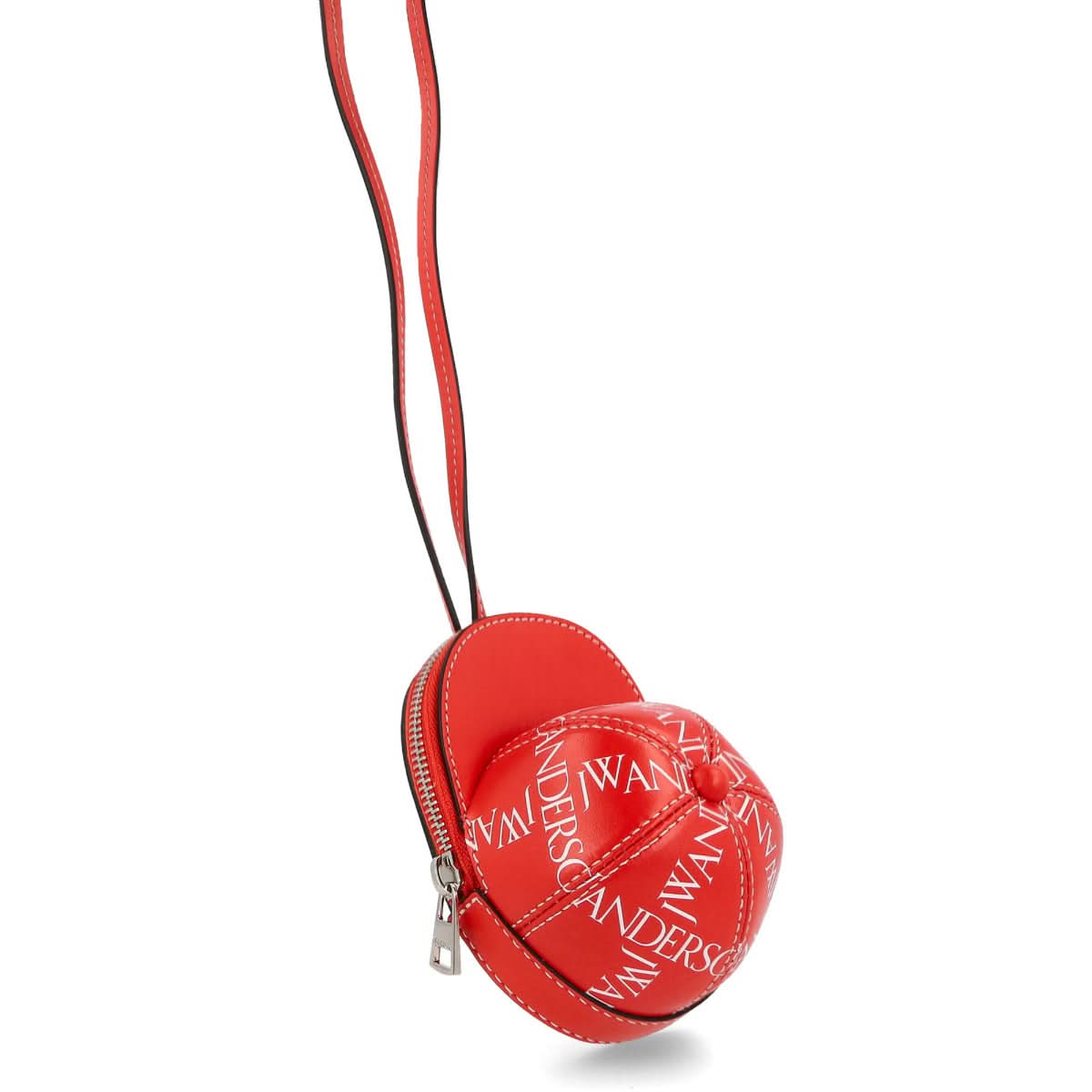 JW Anderson Nano Cap Bag Red Detail view 1 | Gate