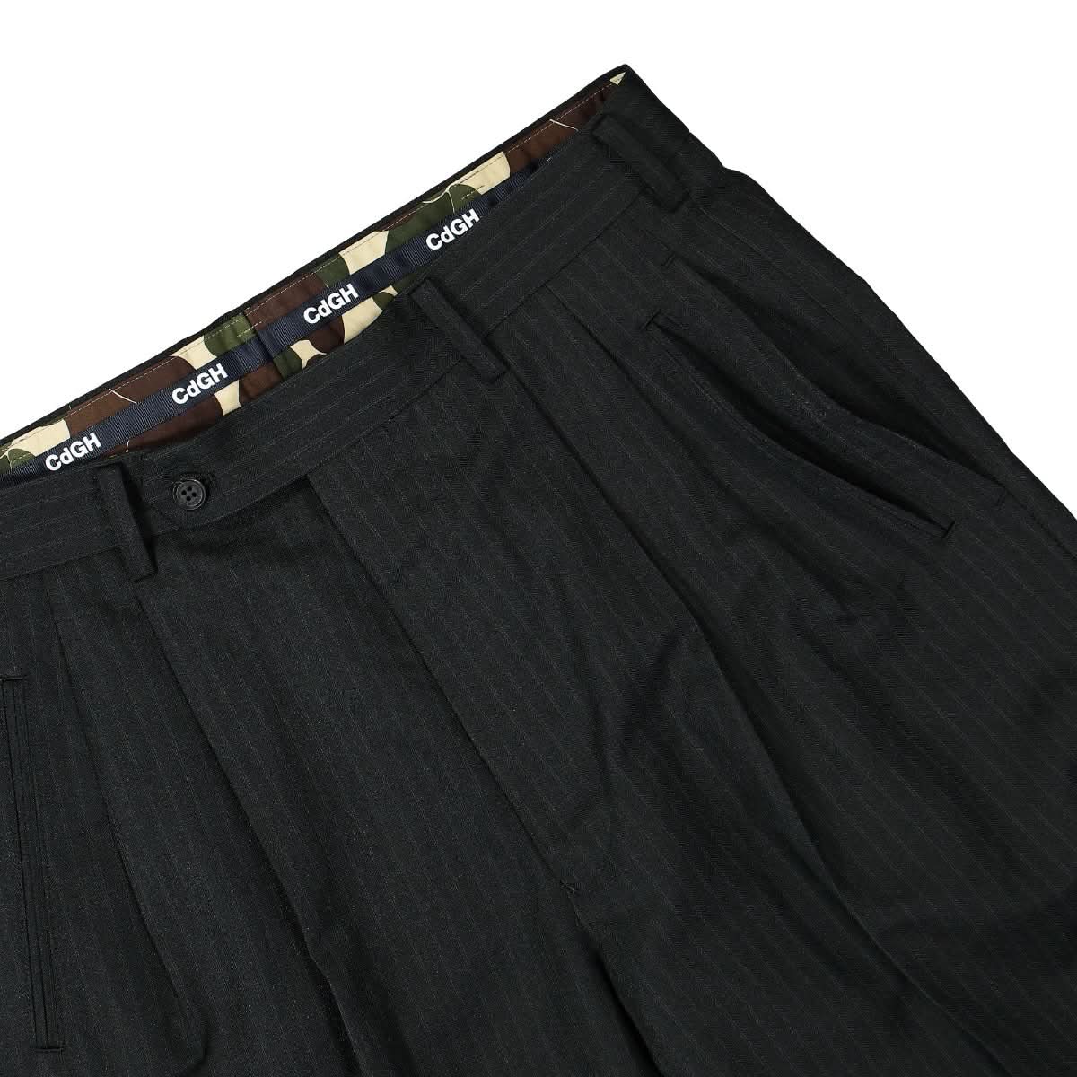 Comme des Garçons Homme Pants Black,Grey Detail view 5 | Gate