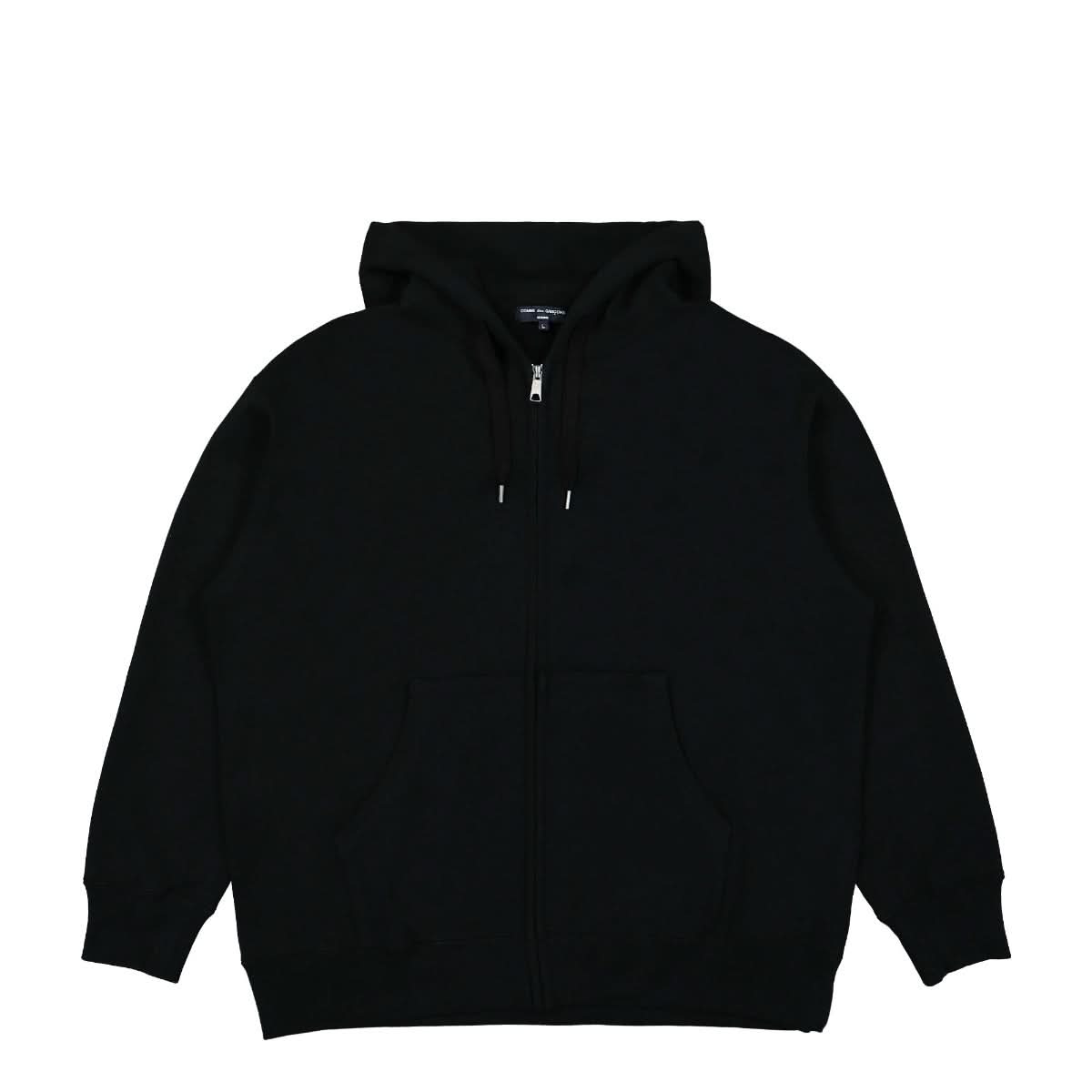Comme des Garçons Homme Logo Zip Hoodie Black Detail view 1 | Gate