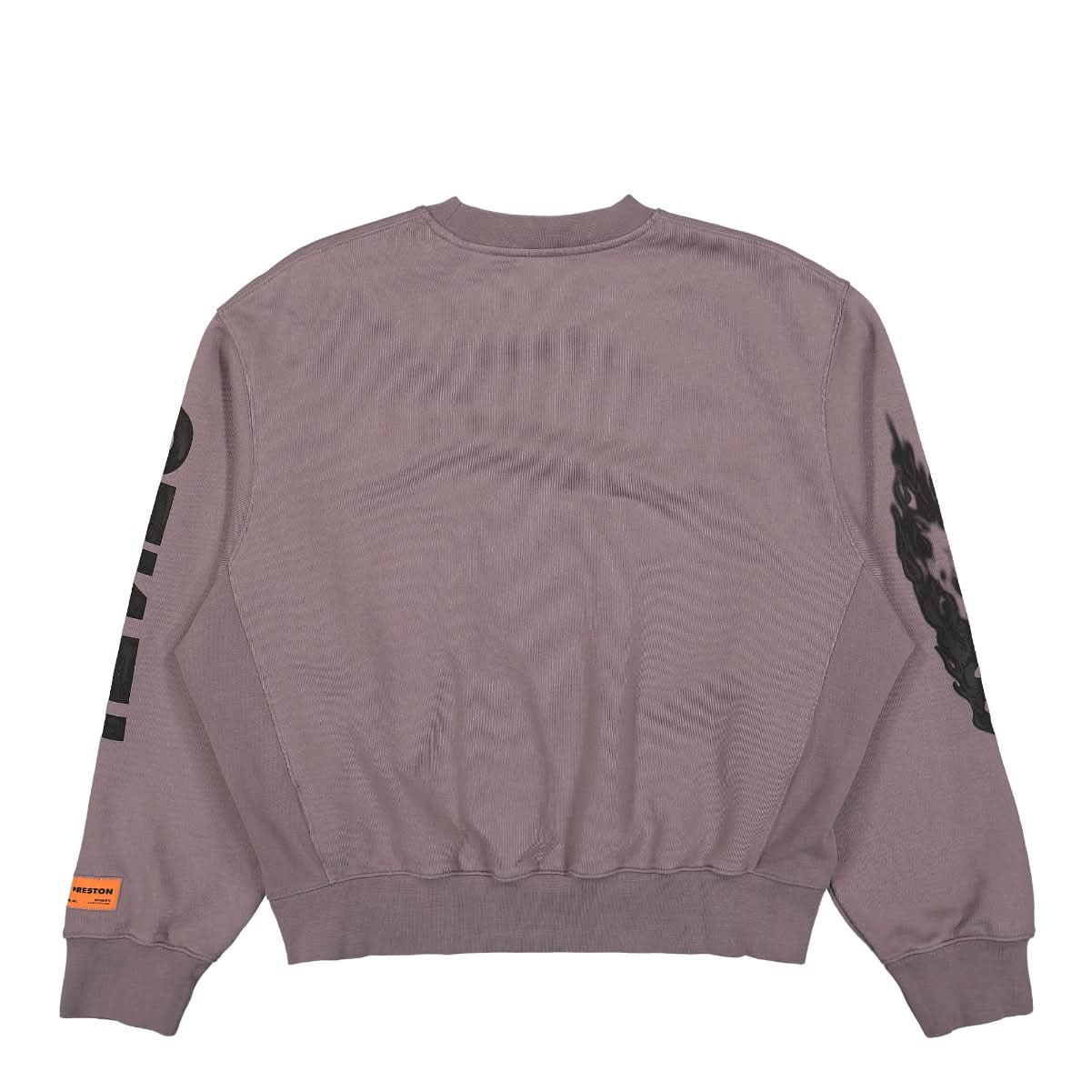 Heron Preston Flaming Skull Crewneck Grey Detail view 1 | Gate