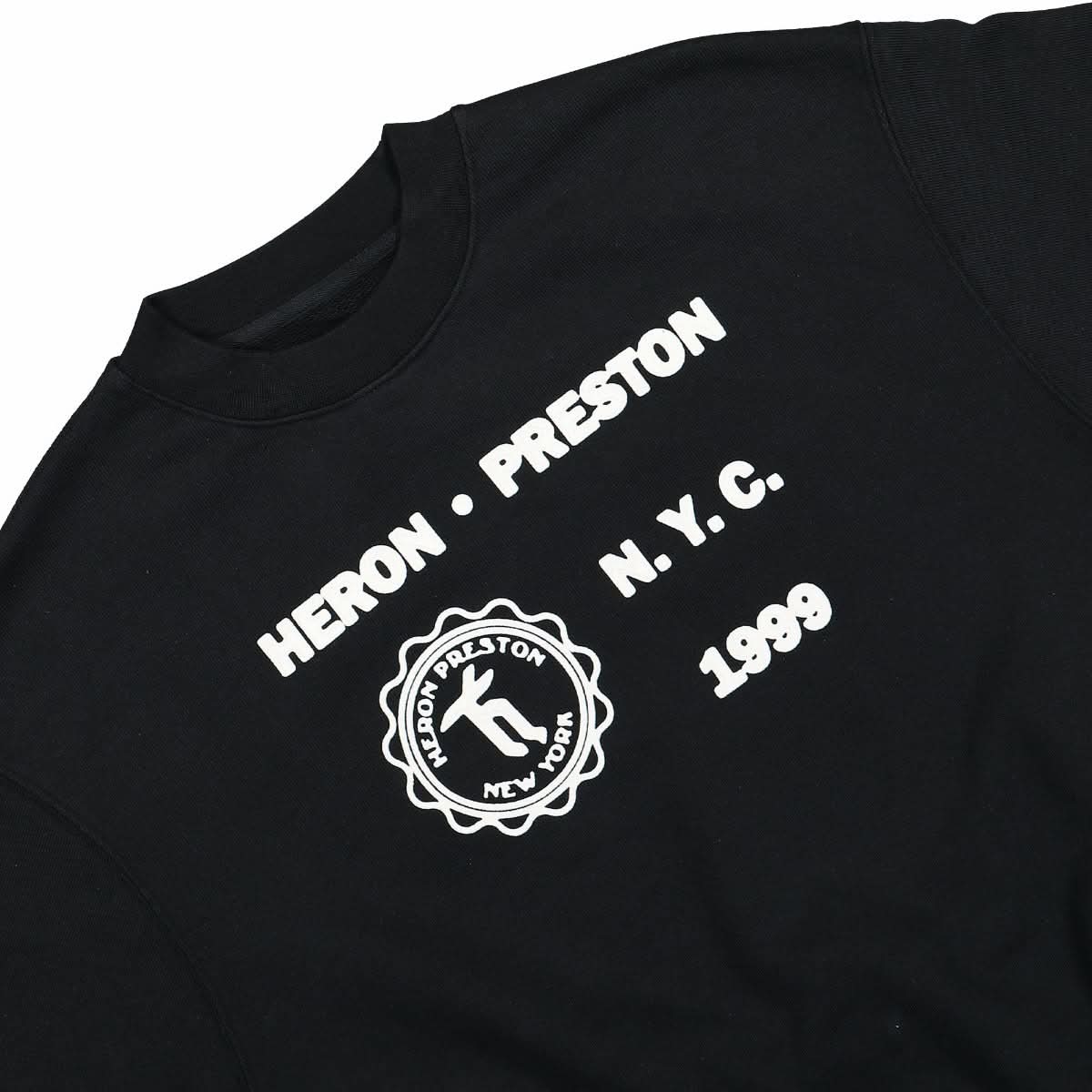 Heron Preston Medieval Heron Crewneck Black Detail view 3 | Gate