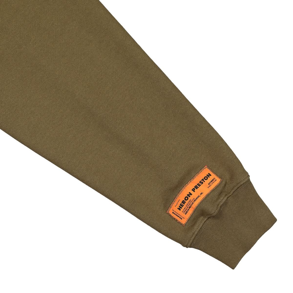 Heron Preston Misprinted Heron Crewneck Black,Olive Detail view 4 | Gate