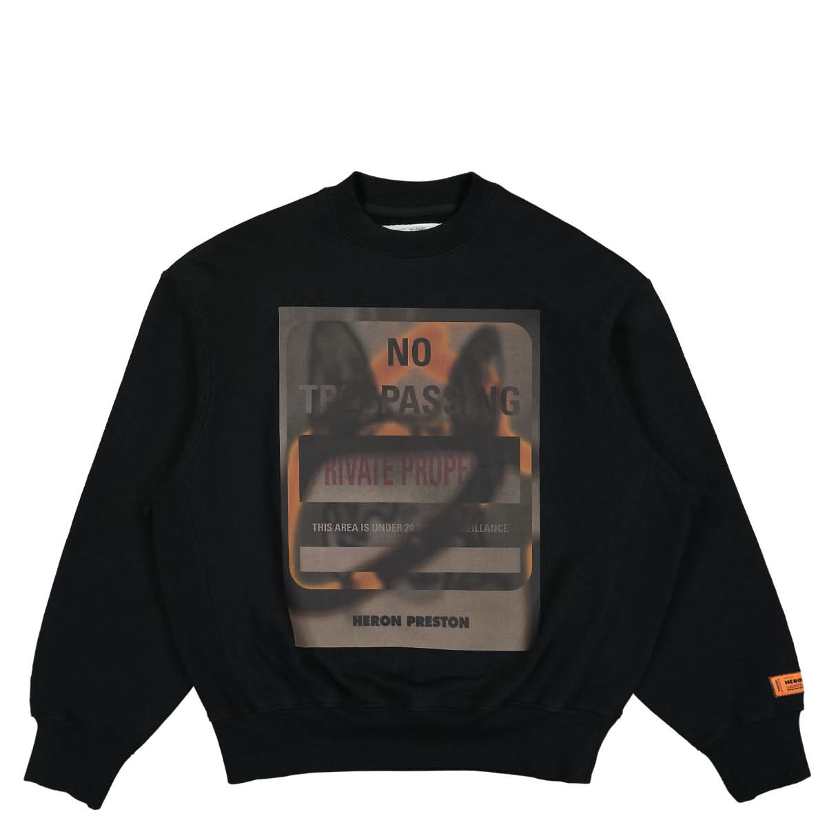 Heron Preston Private Property Crewneck Black Detail view 1 | Gate