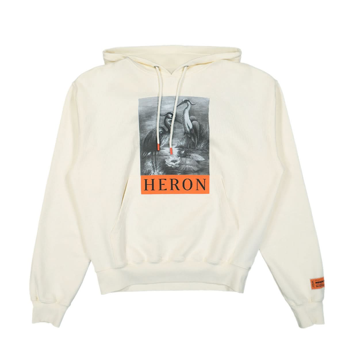 Heron Preston Hoodie Heron BW Beige Detail view 1 | Gate