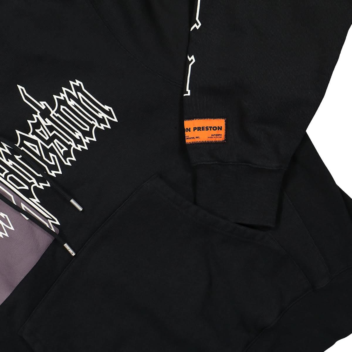 Heron Preston Gothic Color Blocks Hoodie Black Detail view 4 | Gate