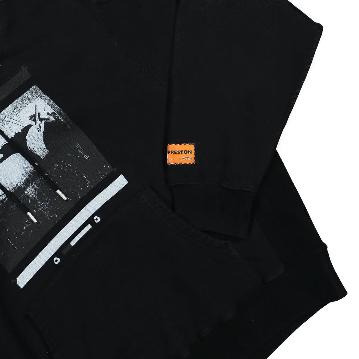Heron Preston Misprinted Heron Hoodie Black Detail view 4 | Gate