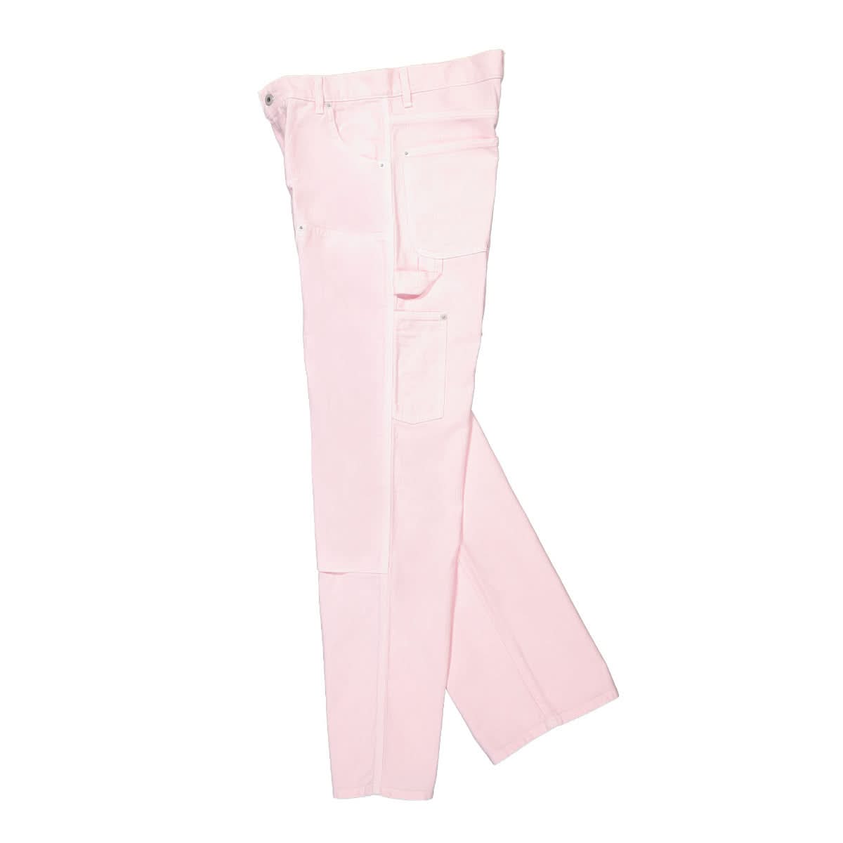 Heron Preston White Stitch Carpenter Pants Pink Detail view 3 | Gate