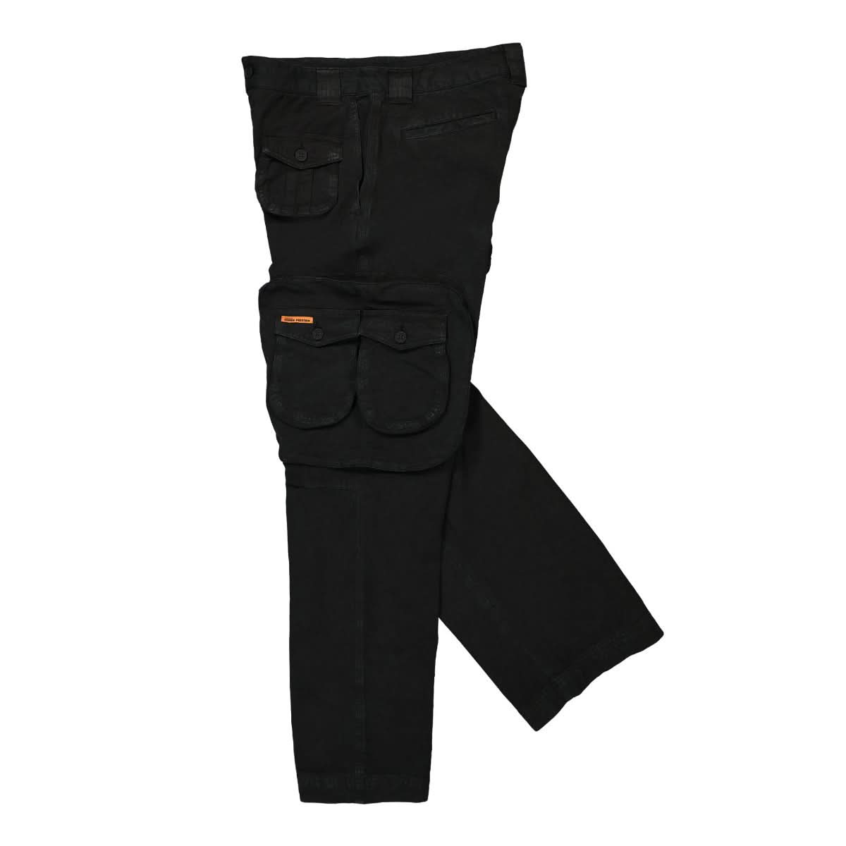 Heron Preston Canvas Cargo Pants Black Detail view 3 | Gate