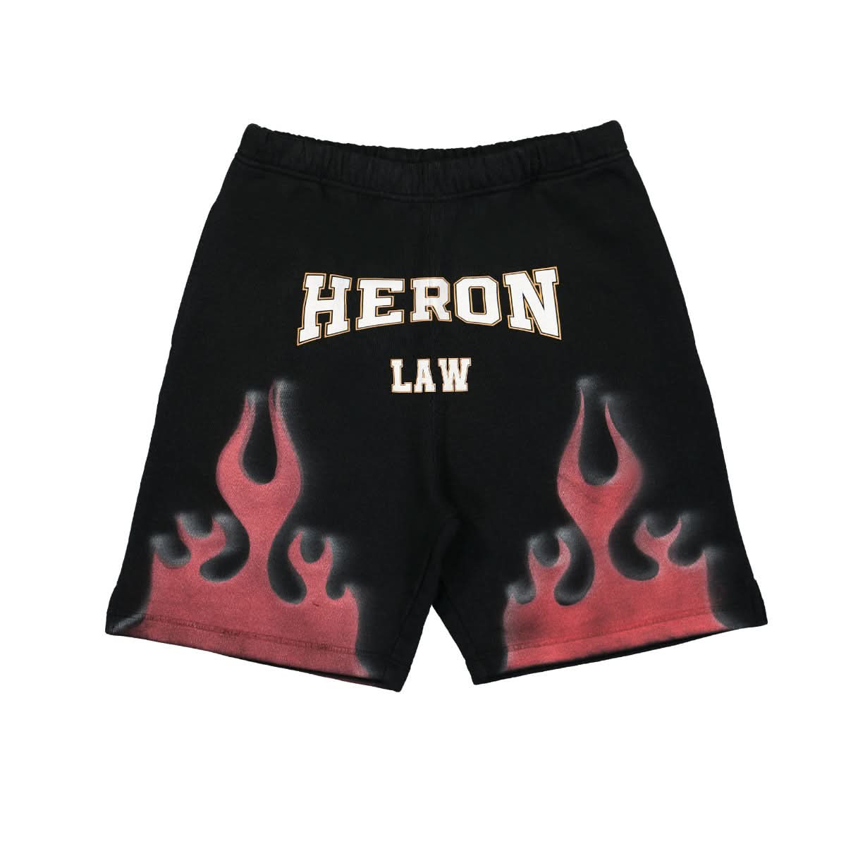 Heron Preston Heron Law Flames Sweatshorts Black,Red Detail view 1 | Gate