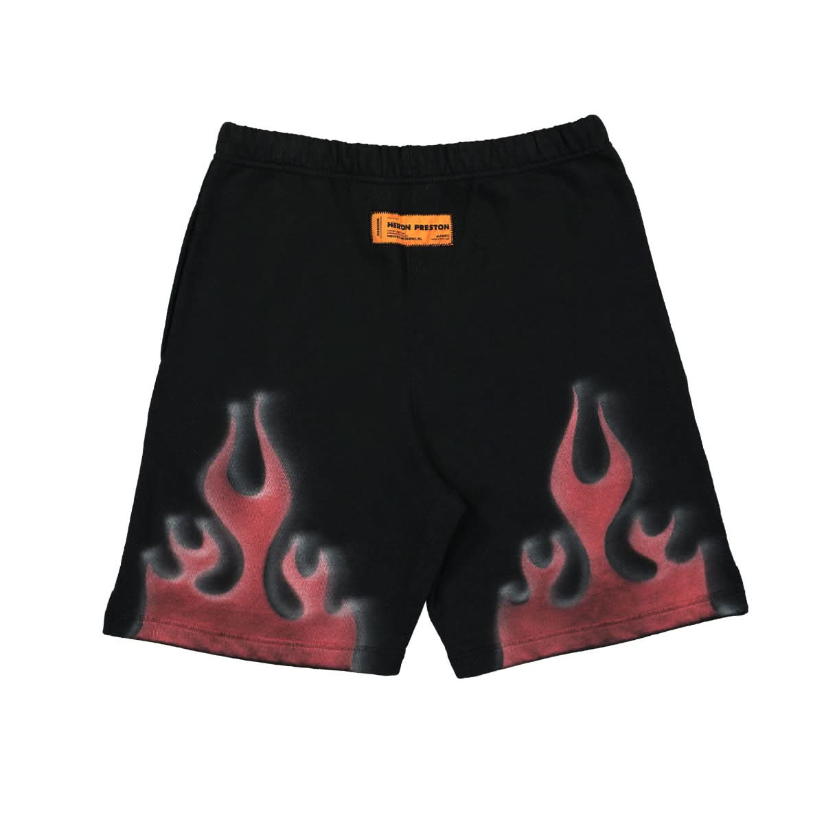 Heron Preston Heron Law Flames Sweatshorts Black,Red Detail view 2 | Gate