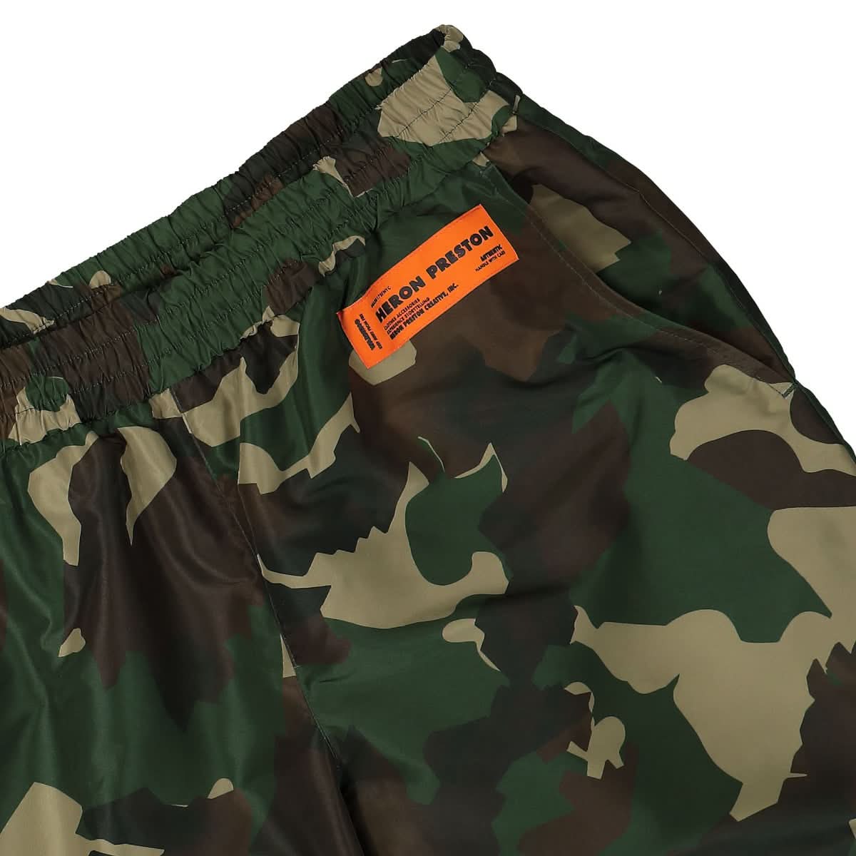 Heron Preston Camo Nylon Trackpants Camouflage Detail view 4 | Gate