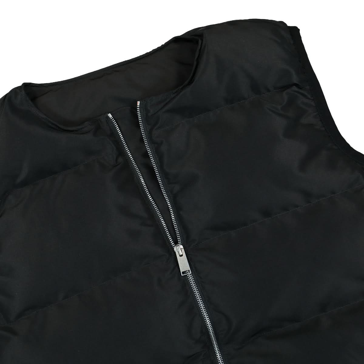 Heron Preston Logo Tape Nylon Padded Vest Black Detail view 3 | Gate