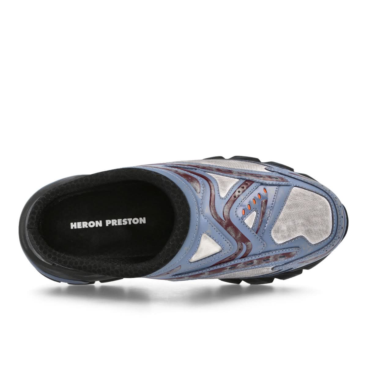 Heron Preston Block Stepper Mule White,Blue Slides Detail view 5 | Gate