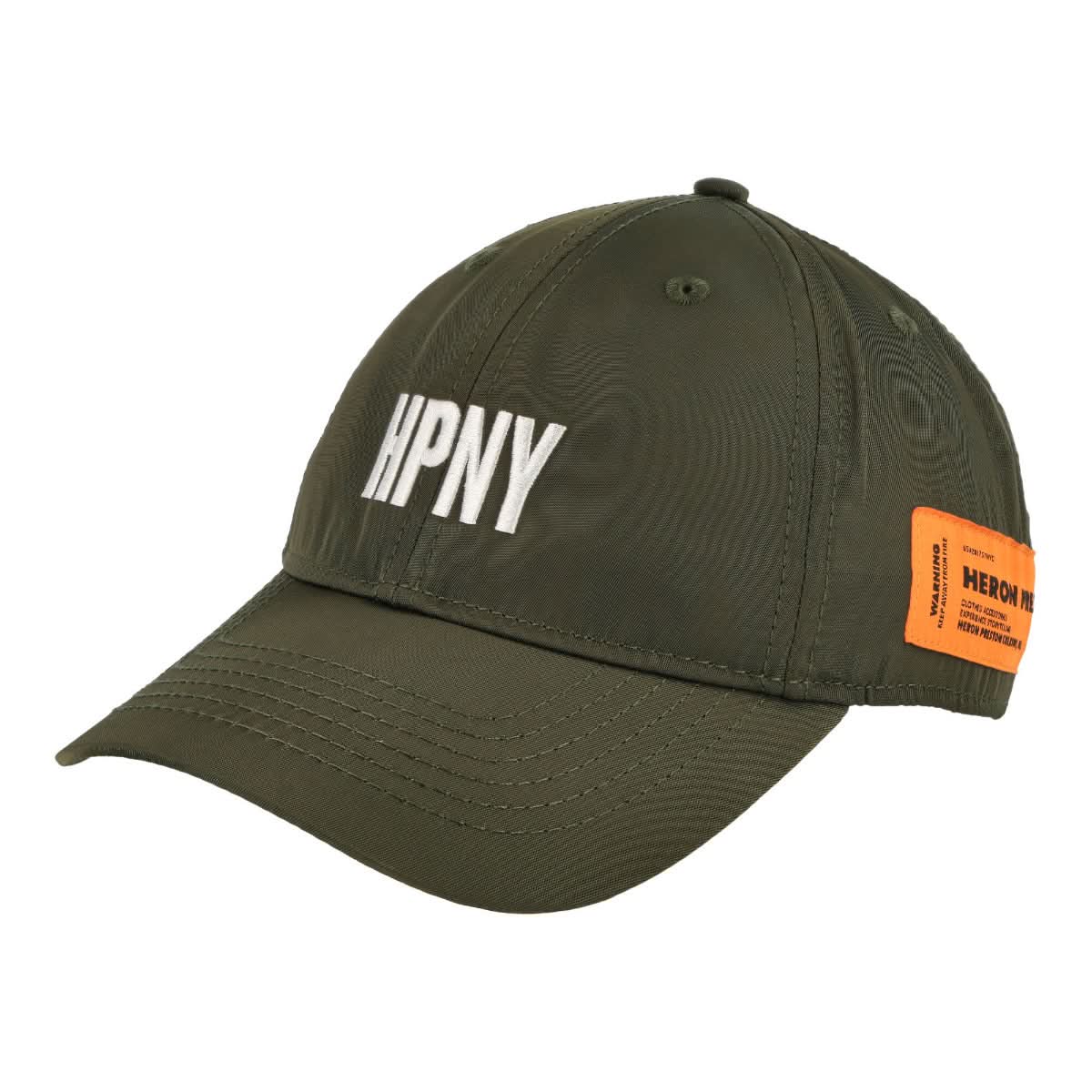 Heron Preston HPNY Emb Nylon Cap Olive Detail view 1 | Gate