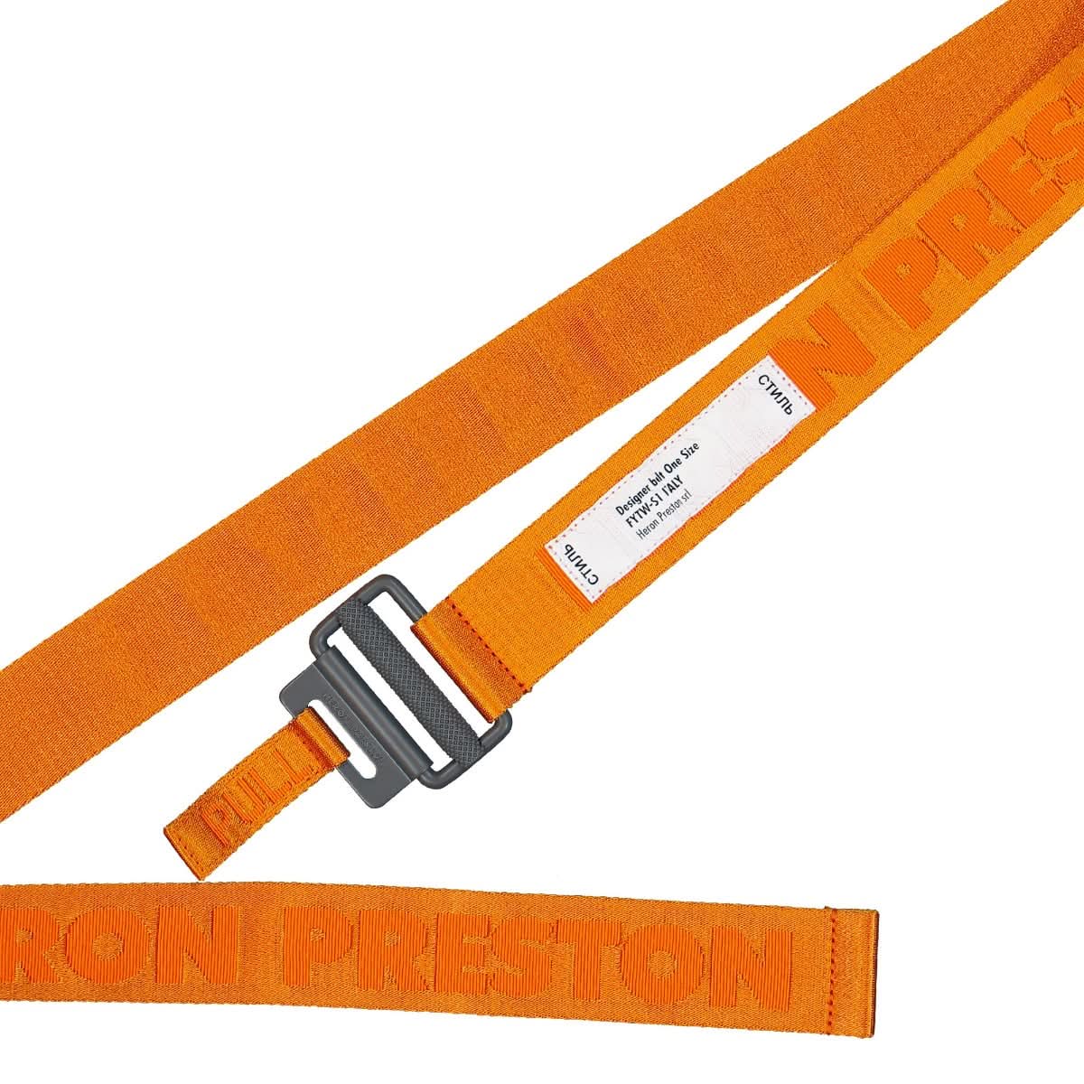 Heron Preston HP Tapebelt Classic Buckle Orange Detail view 3 | Gate