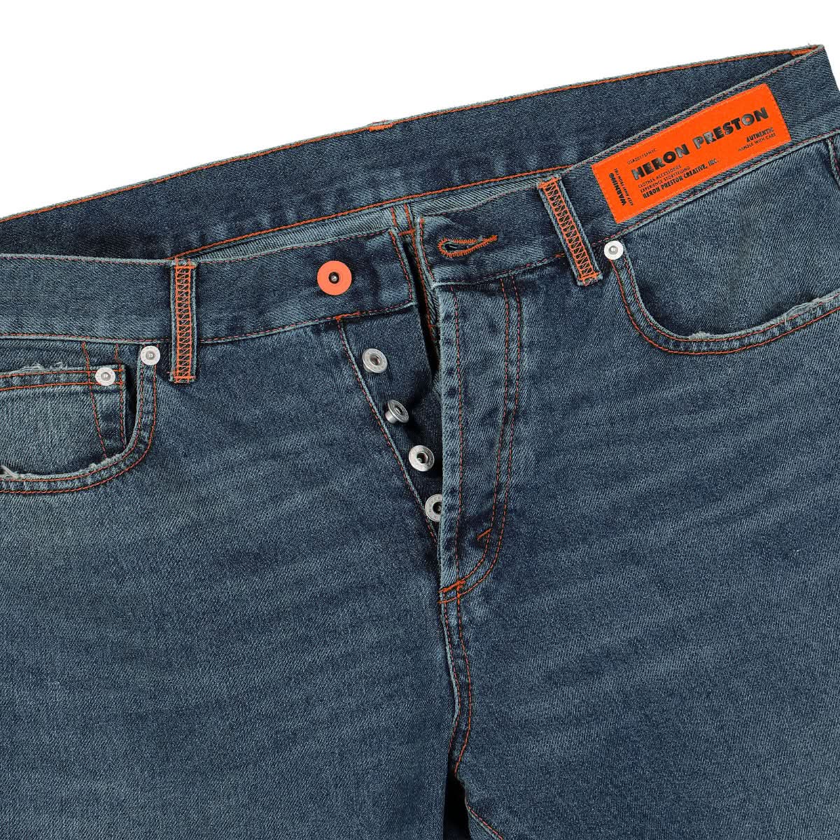 Heron Preston Ghost Pocket Slim 5 Pockets Blue Detail view 4 | Gate
