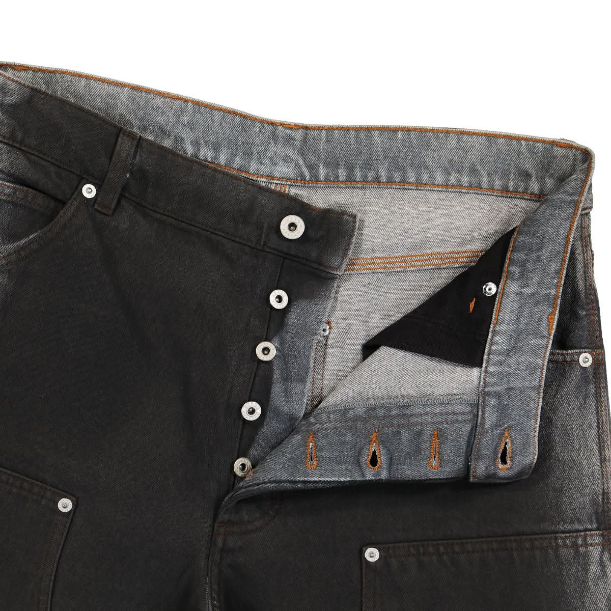 Heron Preston Gradient Carpenter Pant Grey,White Detail view 5 | Gate