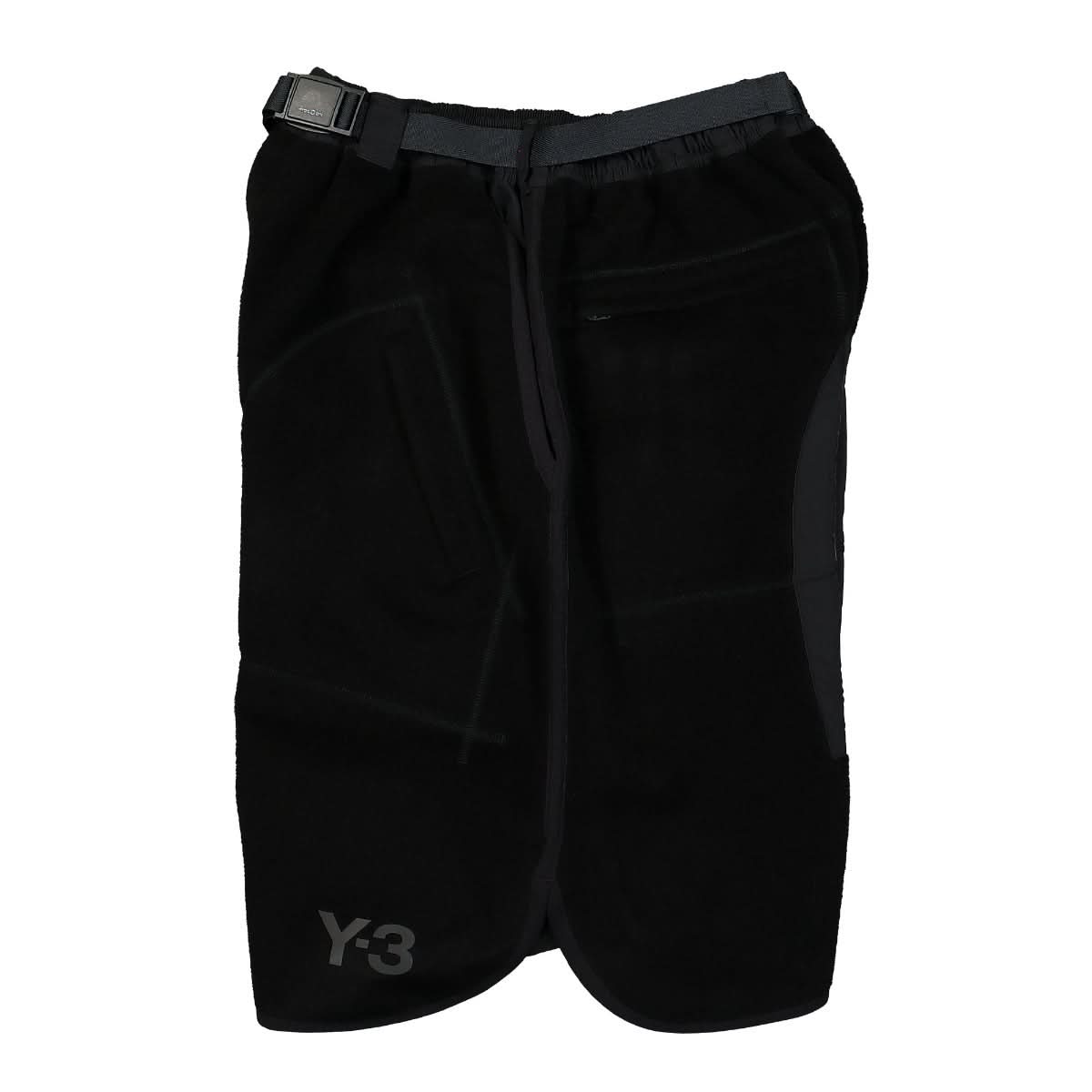 Y-3 Leo Fleece Football Short Black Detail view 3 | Gate