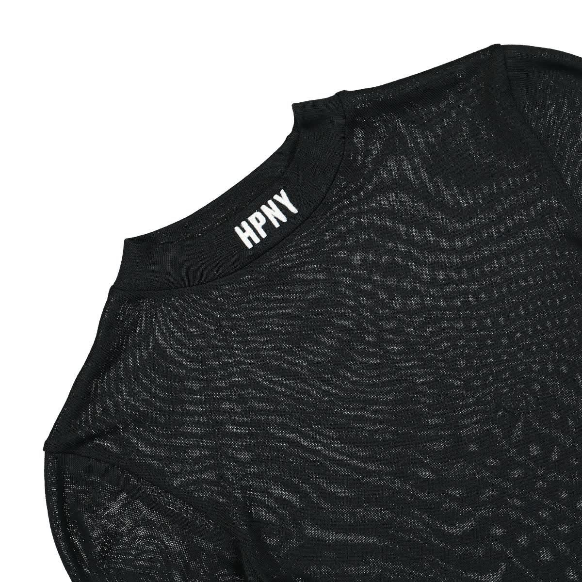 Heron Preston HPNY Emb Viscose LS Dress Black,White Detail view 3 | Gate