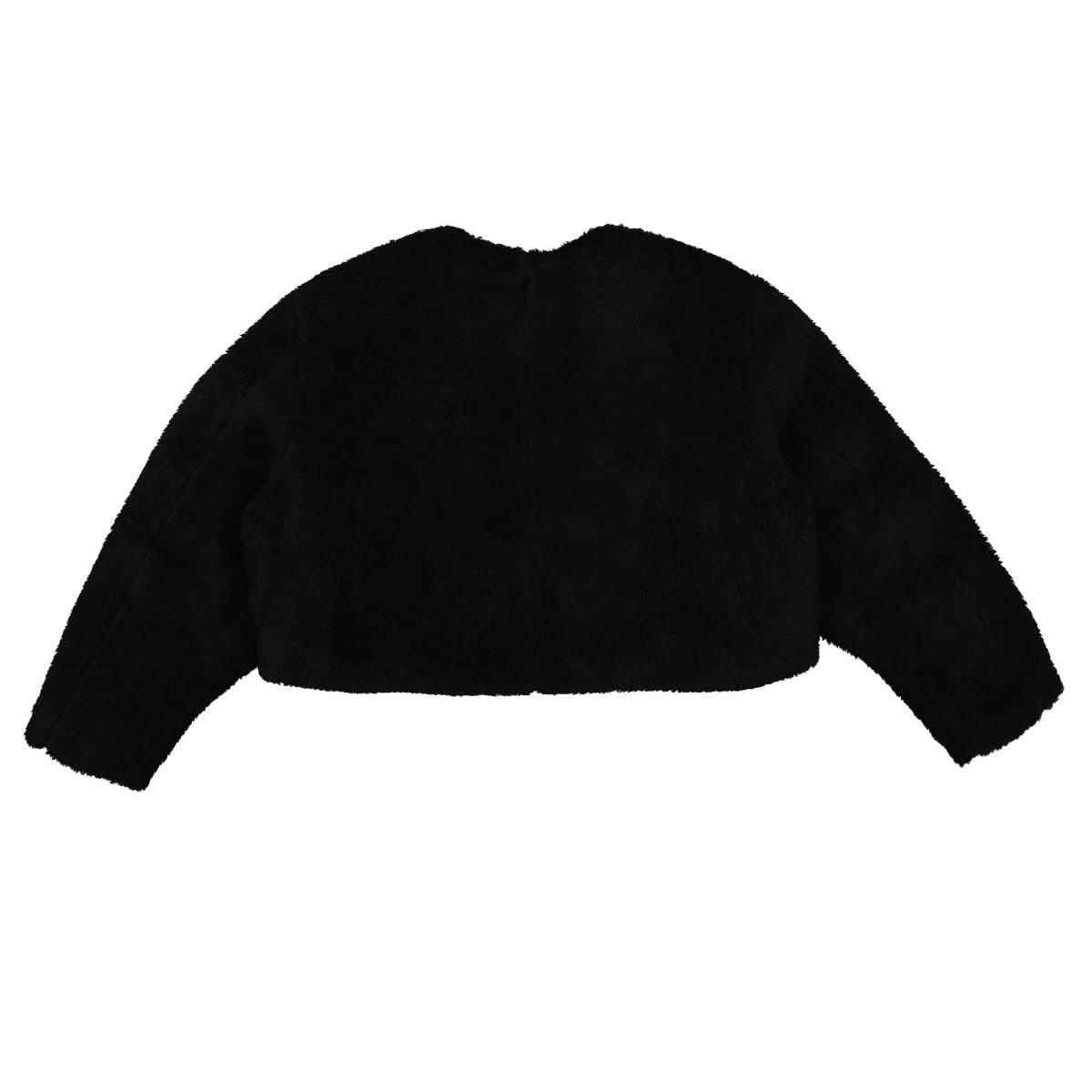 Heron Preston Cropped Fleece Jacket Black Detail view 2 | Gate
