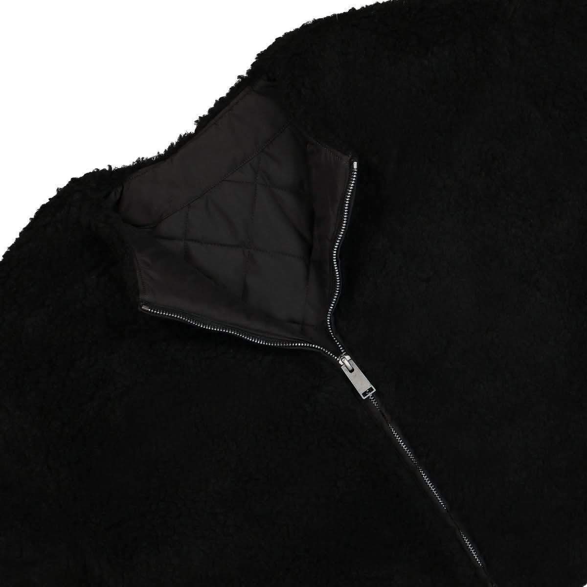 Heron Preston Cropped Fleece Jacket Black Detail view 3 | Gate