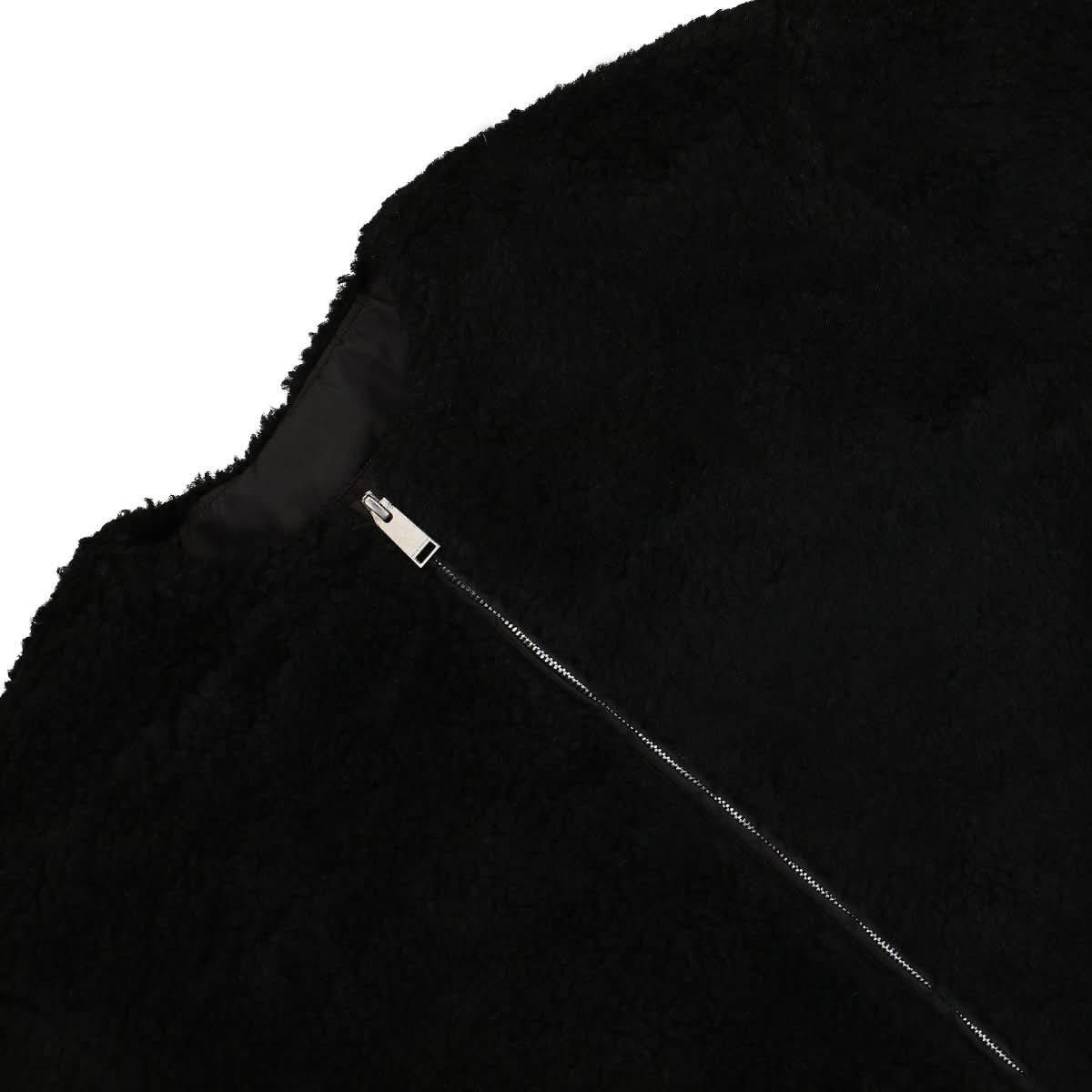 Heron Preston Cropped Fleece Jacket Black Detail view 5 | Gate