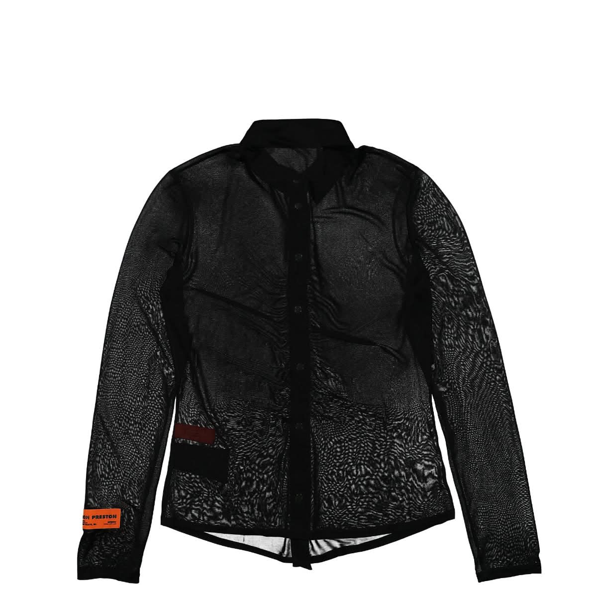Heron Preston Georgette Shirt Black Detail view 1 | Gate