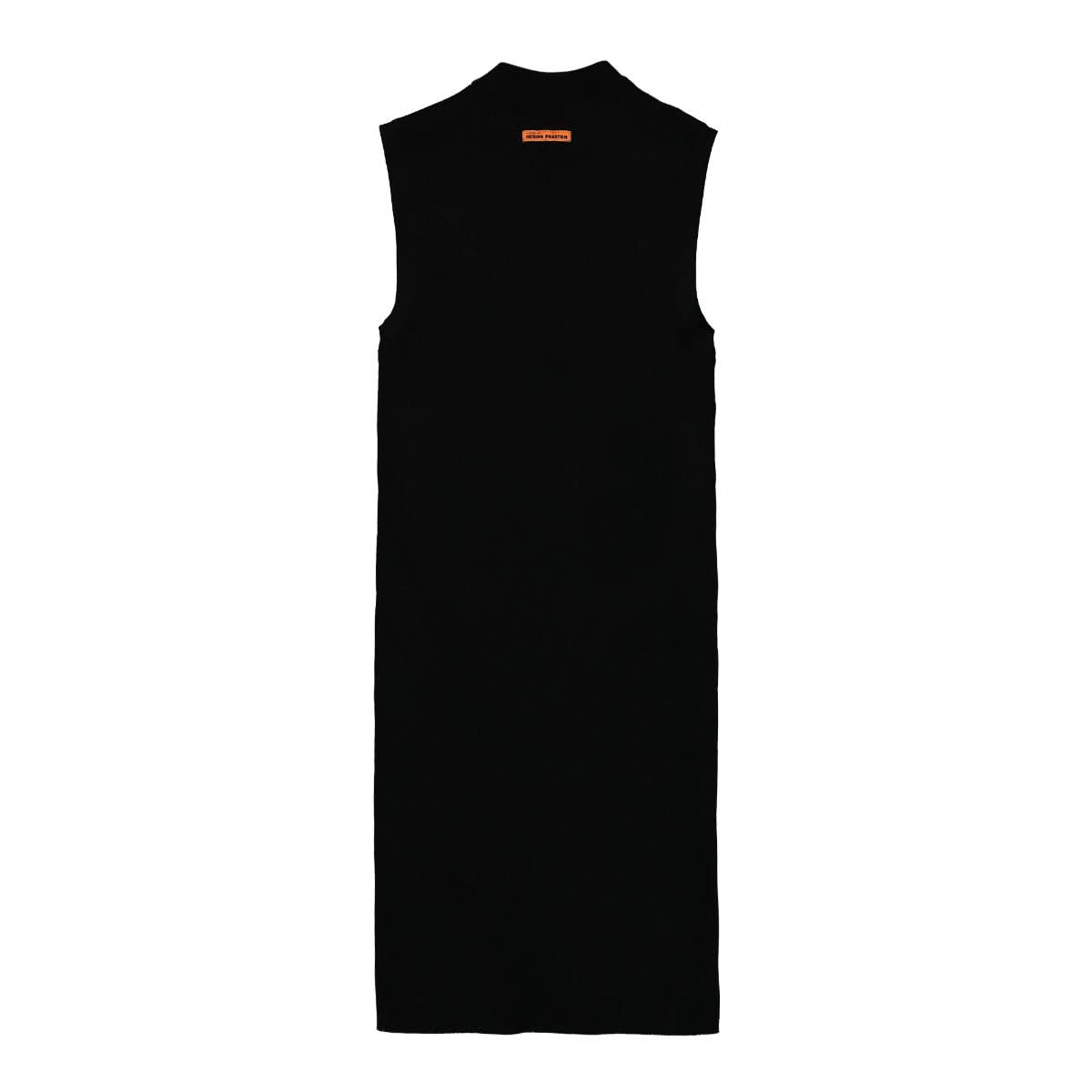Heron Preston HPNY Emb LS Knit Dress Black Detail view 2 | Gate