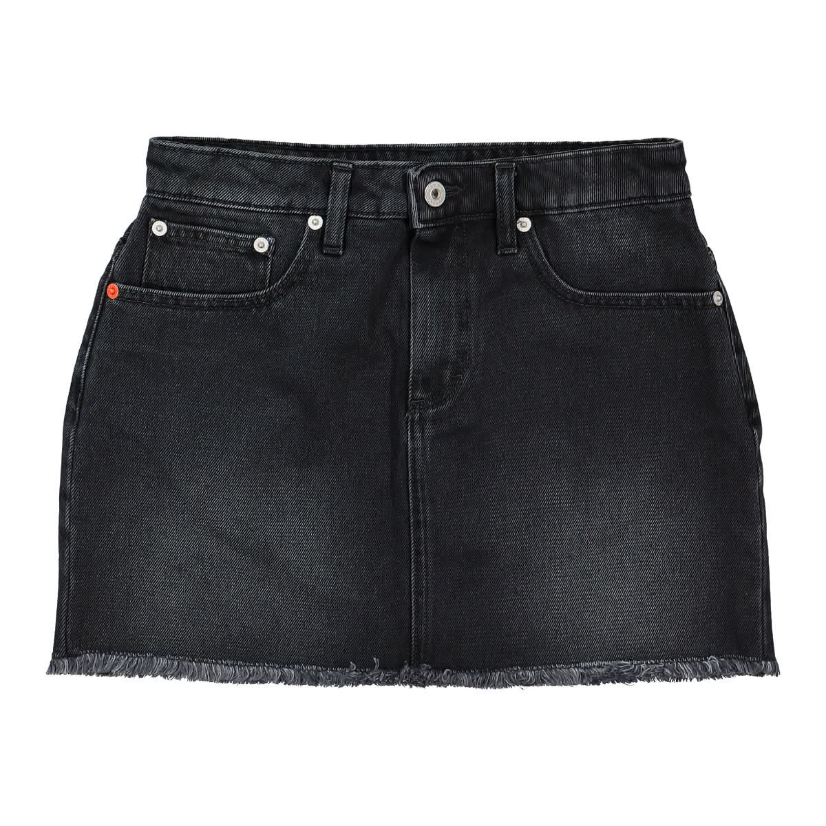 Heron Preston Denim Skirt Black Detail view 1 | Gate