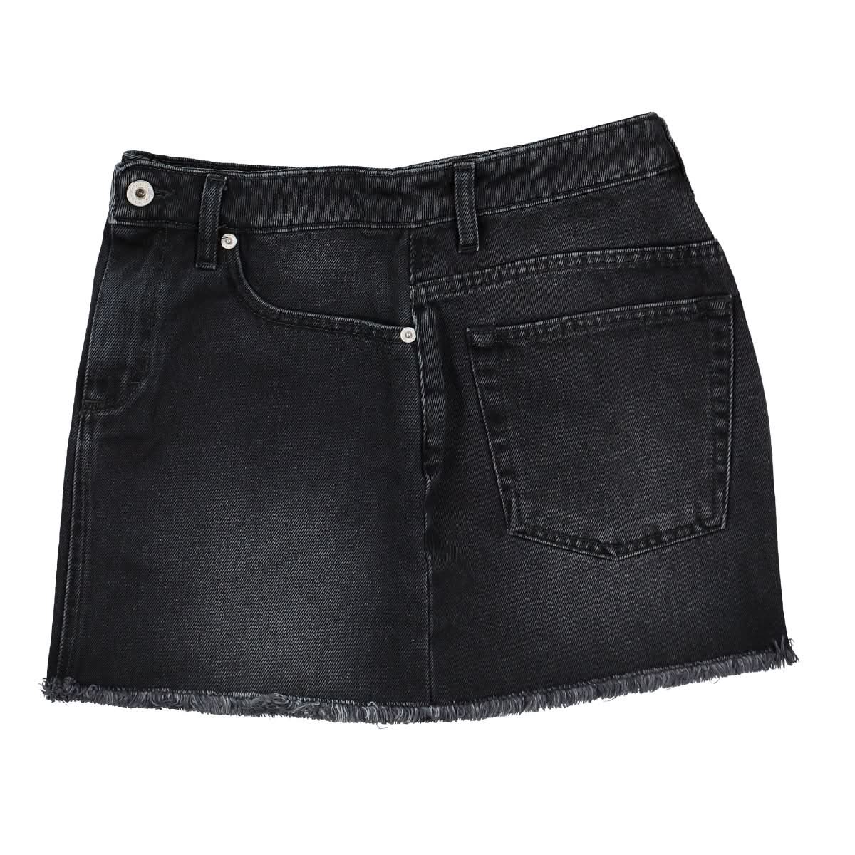 Heron Preston Denim Skirt Black Detail view 3 | Gate