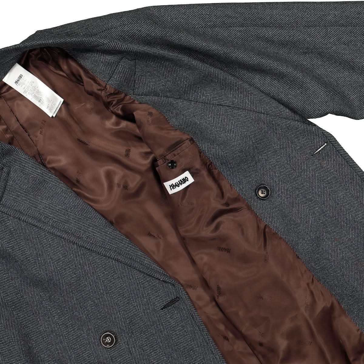 Magliano Fatale Wrap Coat Grey Detail view 4 | Gate