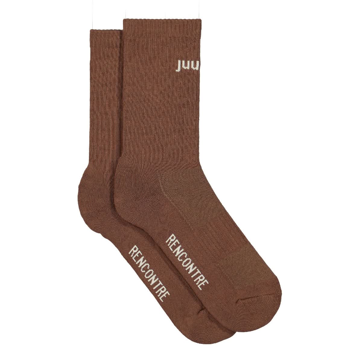 Juun.J Socks Brown Detail view 2 | Gate