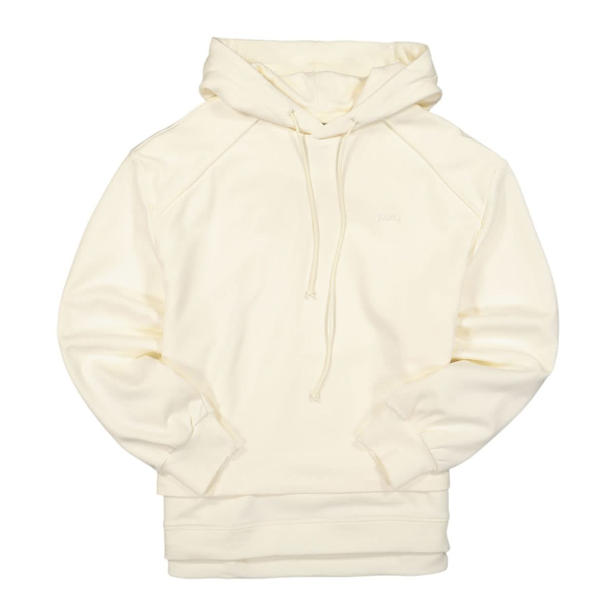 Juun.J Layered String Hoodie Beige Detail view 1 | Gate