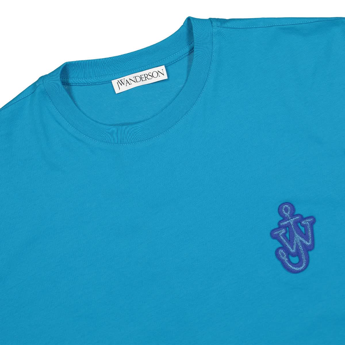 JW Anderson Anchor Patch T-Shirt Blue Detail view 3 | Gate