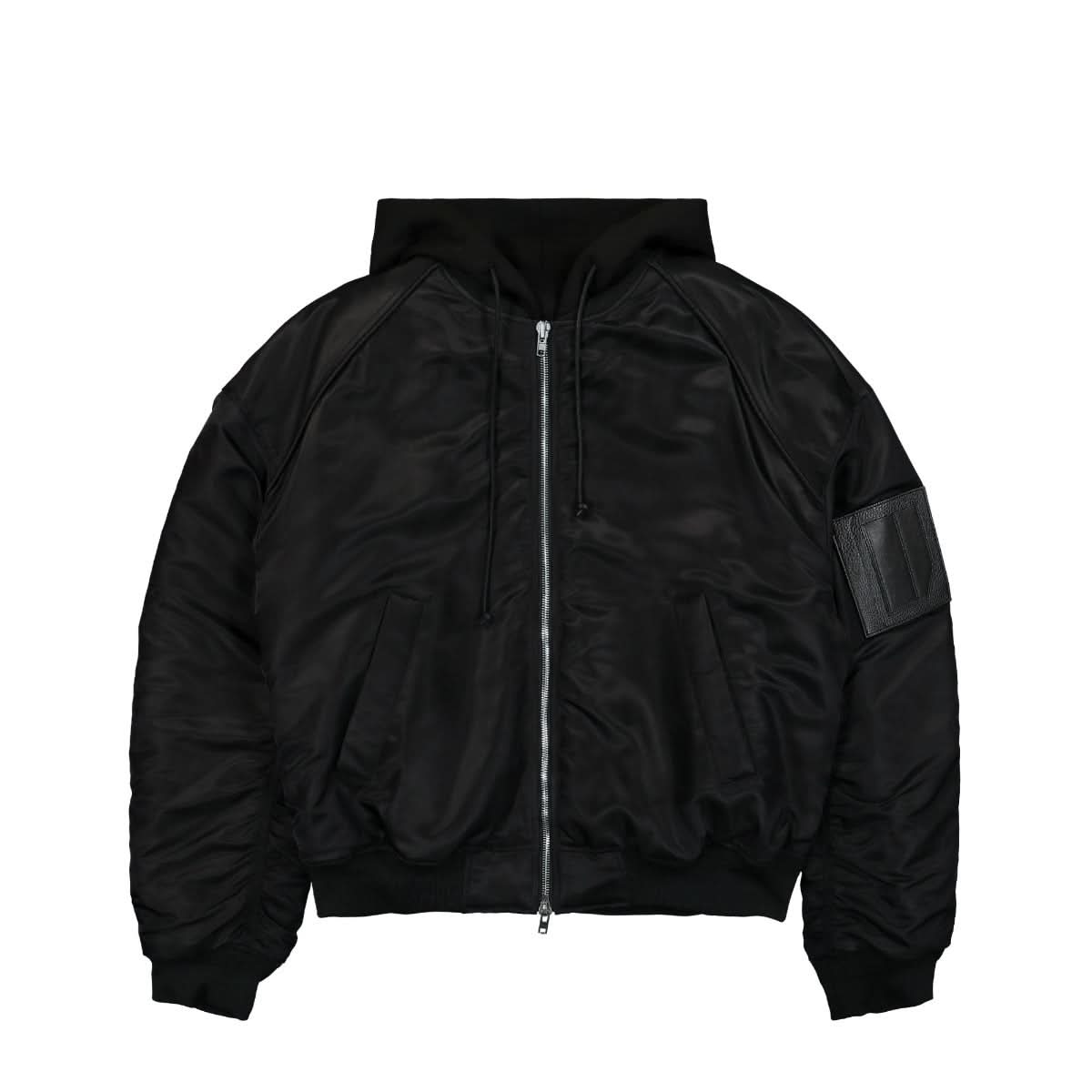 Juun.J Hood Detachable Ma-1 Jumper Black Detail view 1 | Gate