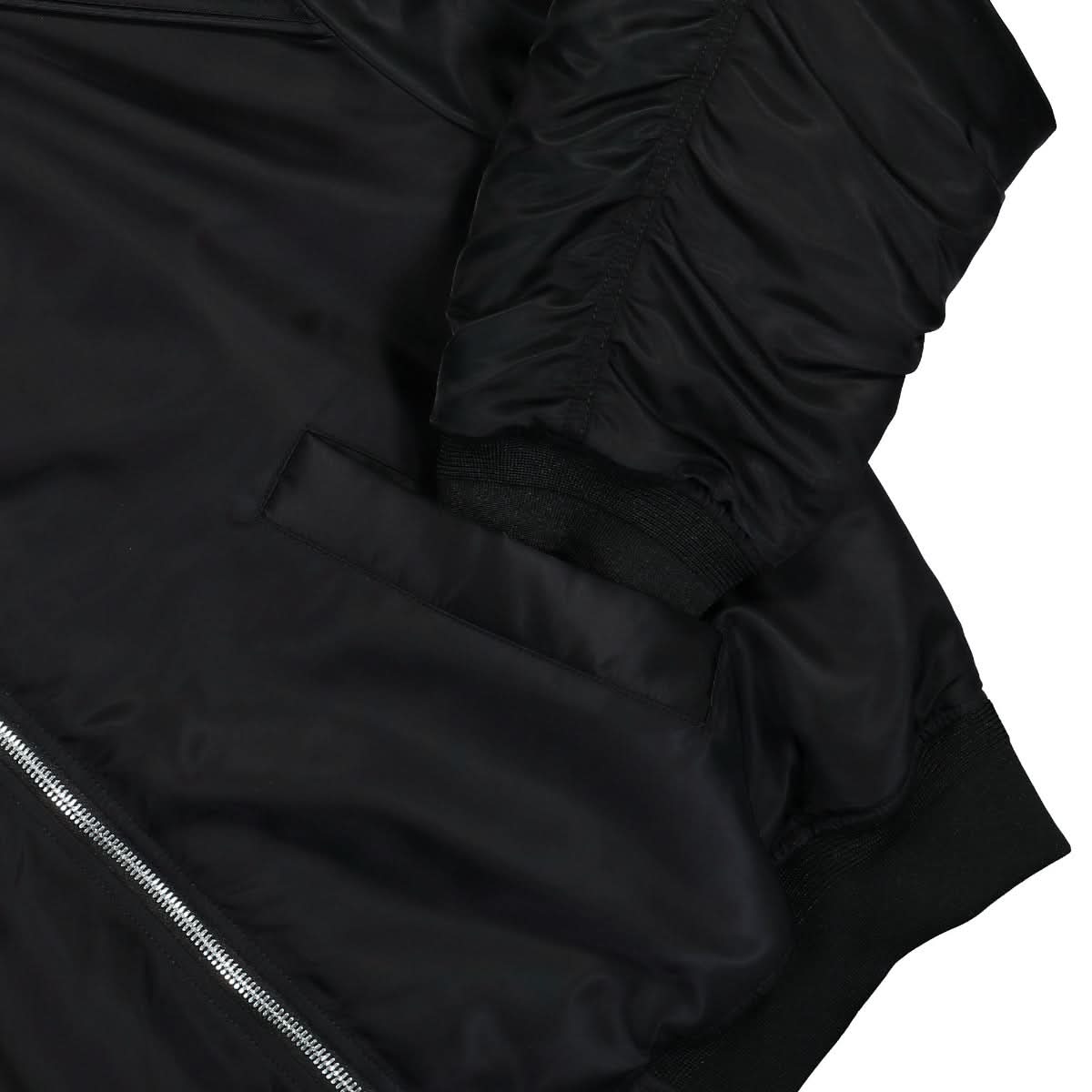Juun.J Hood Detachable Ma-1 Jumper Black Detail view 4 | Gate
