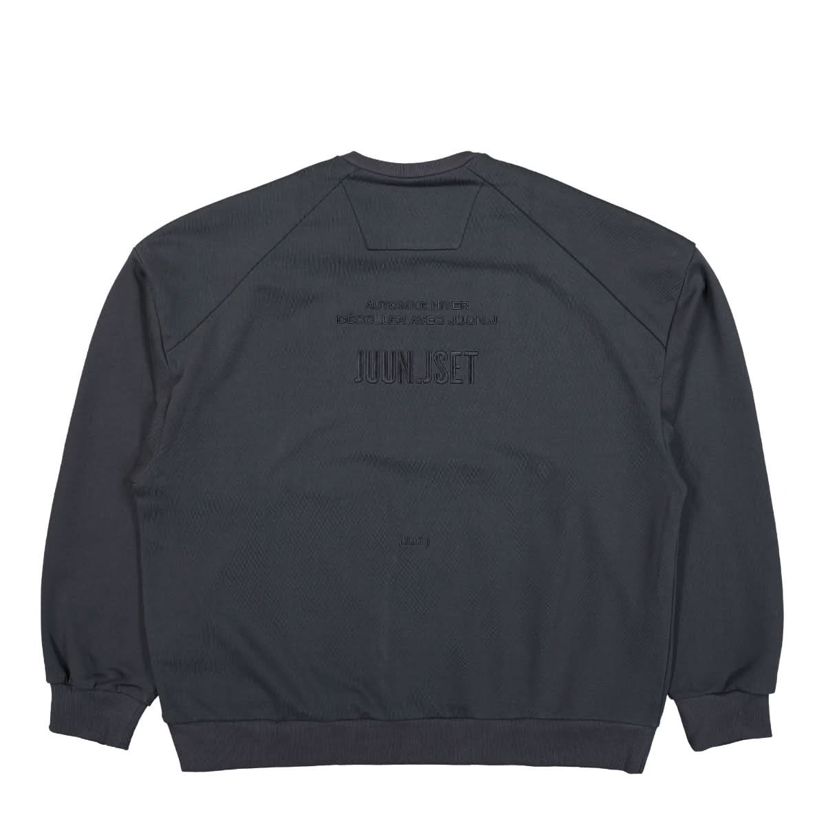 Juun.J Graphic Loose Fit Heavy Sweatshirt Grey Detail view 2 | Gate